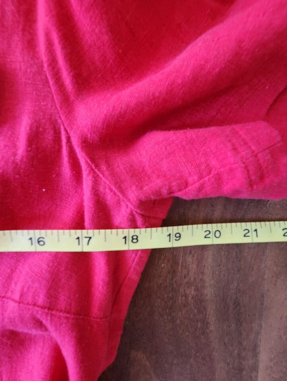 100 % Linen Button-Front Midi Shirt Dress in Red M - Picture 7 of 7